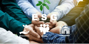 Gen Z with hands holding a seedling symbolizing Environmental, Social, and Governance (ESG) principles.