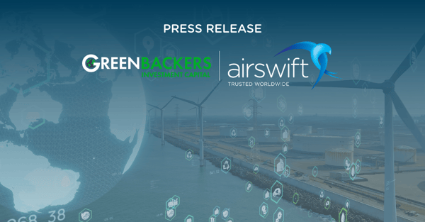 Airswift collaborates with Greenbackers to support the cleantech start-ups of the future