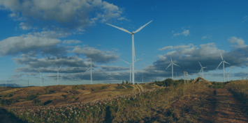 Wind turbines in a remote area